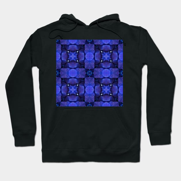 Royal Blue Hydrangea Pattern 1 Hoodie by BubbleMench